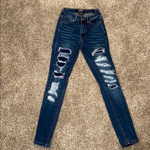 skinny fries size zero distressed jeans